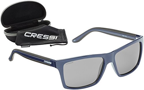 Cressi Rio Sunglasses Gafas de Sol Deportivo Polarizados, Unisex Adultos, Azul/Gris, Talla única