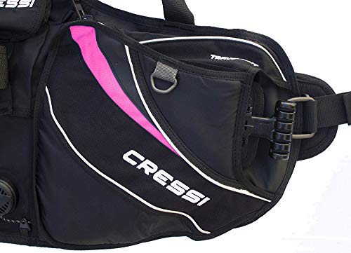 Cressi Travelight 2.0 Chaleco Hidrostático, Mujeres, Negro/Rosa, M/III