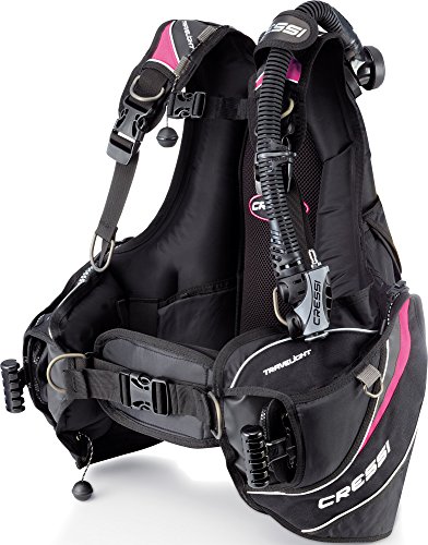 Cressi Travelight 2.0 Chaleco Hidrostático, Mujeres, Negro/Rosa, M/III