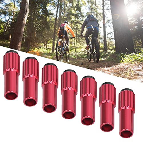Crisist Tornillos de Cable de Bicicleta, Conector de Cable de Bicicleta Colores Brillantes para Bicicleta de Montaña para Bicicleta de Rueda Pequeña(Rojo)