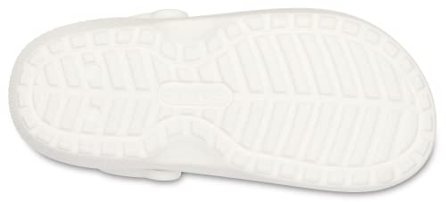 Crocs Classic Lined Clog, Zuecos Unisex Adulto, White/Grey, 38/39 EU