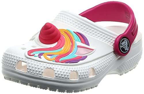 Crocs Fun Lab Classic I AM Unicorn Clog Unisex Niños Zoccoli, Blanco (White), 22/23 EU