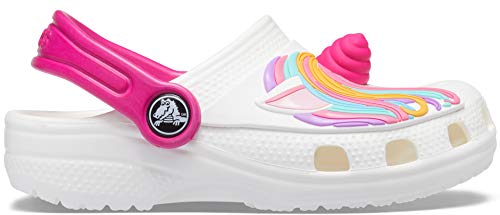 Crocs Fun Lab Classic I AM Unicorn Clog Unisex Niños Zoccoli, Blanco (White), 22/23 EU