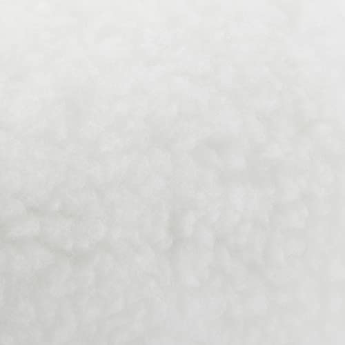 CRS Fur Fabrics Material de tela de piel de oveja de forro polar Sherpa de piel sintética, color blanco, 1 m, 150 cm x 100 cm