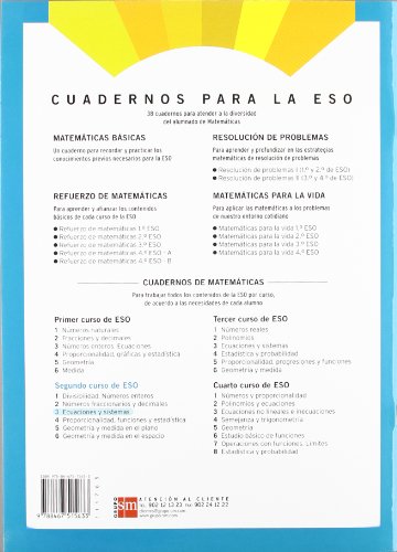 Cuaderno 3 de matemáticas. 2 ESO. Ecuaciones y sistemas - 9788467515633