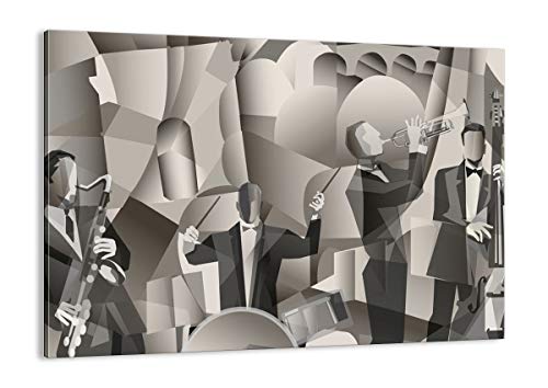 Cuadro sobre lienzo - Impresión de Imagen - jazz musica musico - 70x50cm - Imagen Impresión - Cuadros Decoracion - Impresión en lienzo - Cuadros Modernos - Lienzo Decorativo - AA70x50-4119