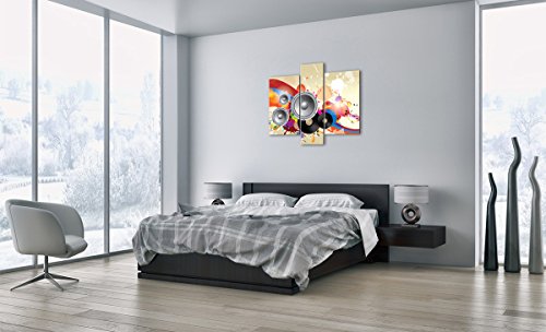 Cuadro sobre lienzo - Impresión de Imagen - Música resumen composición decoración - 95x80cm - Imagen Impresión - Cuadros Decoracion - Impresión en lienzo - Cuadros Modernos - CB95x80-2560