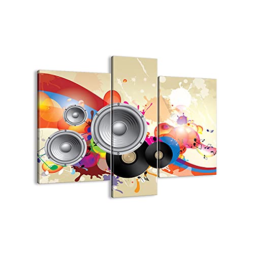Cuadro sobre lienzo - Impresión de Imagen - Música resumen composición decoración - 95x80cm - Imagen Impresión - Cuadros Decoracion - Impresión en lienzo - Cuadros Modernos - CB95x80-2560