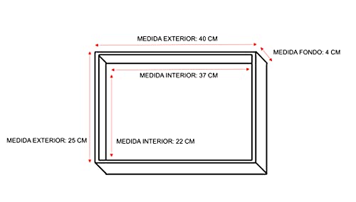 Cuadroexpres - Caja Decorativa para Cuadro Eléctrico 37x22x4cm (Interior) en Blanco, La Tapa Es Un Cuadro Pintado A Mano, Abstracto en Azul y Verde. Fácil de Colocar.
