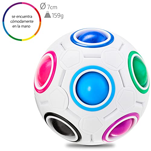 CUBIDI Bola Original, Juego de Habilidad, emocionante Juego de Rompecabezas para Unisex Adultos Acroíris Pequeño