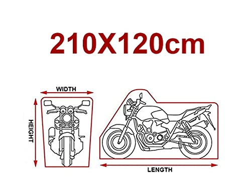 Cubierta Impermeable de la Motocicleta para Exterior, Resistente al Agua Polvo Lluvia Viento excrementos de Aves, para Scooter de Motocicleta Scooter Scooter (Medio 210X120cm)