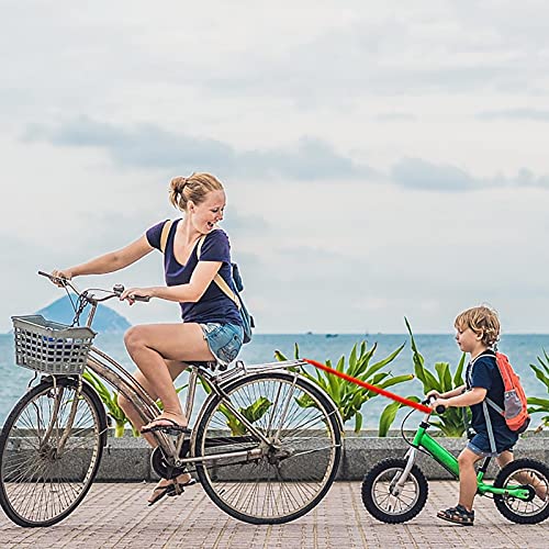 Cuerda de remolque de bicicleta para niños, cordón de bungee de la bicicleta para niños Pull detrás del accesorio, accesorio de bicicleta en tándem compatible con todas las bicicletas de montaña