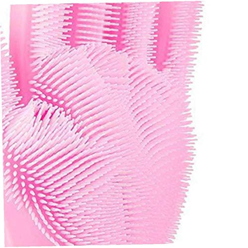CULER Los guantes de cocina para lavar platos esponja de limpieza reutilizable a prueba de calor guantes mágicos Guantes de silicona del depurador