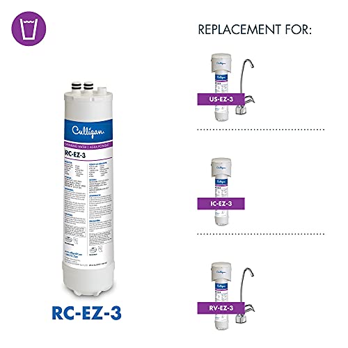 Culligan RC-EZ-1 EZ-Change Cartuchos de repuesto, 3000 galones, RC-EZ-3, 0V