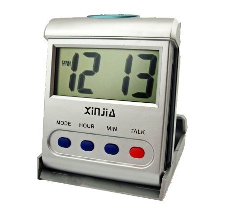 CursOnline Mini reloj digital parlante en italiano cómodo despertador de viaje para personas con discapacidad visual ancianos
