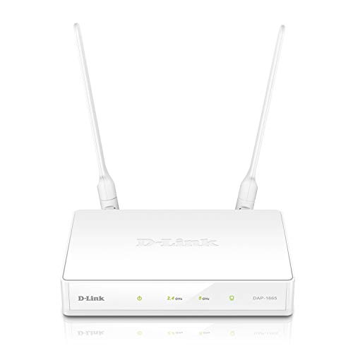 D-Link DAP-1665 - Repetidor/amplificador extensor de red WiFi AC1200 (1 puerto LAN Gigabit 10/100/1000 Mbps, 2 antenas externas extraíbles, punto de acceso WiFi, 802.11ac/b/g/n/a, WPA2, WPS), blanco