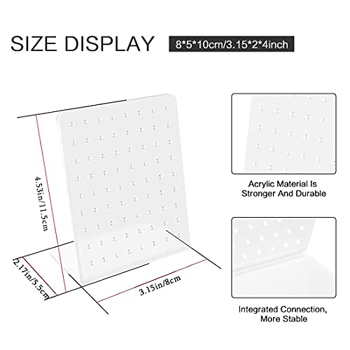 Da. Wa - Soporte para pendientes, expositor de pendientes cortos (72 agujeros, 36 pares), acrílico, transparente, 72 Holes