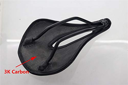 Dagea Sillín de Carbono para Bicicleta Full Carbon Fiber Racing Sillín Delantero Bike Road Bike Piezas de Repuesto para Bicicletas Ligeras Cojín de Asiento Power