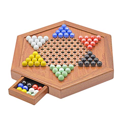 dailymall Damas Chinas Tradicionales Juego de de 12 Pulgadas Juego de Piezas de Vidrio de 6 Colores