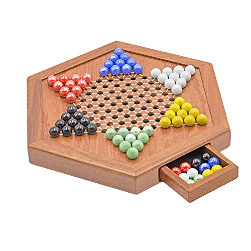 dailymall Damas Chinas Tradicionales Juego de de 12 Pulgadas Juego de Piezas de Vidrio de 6 Colores