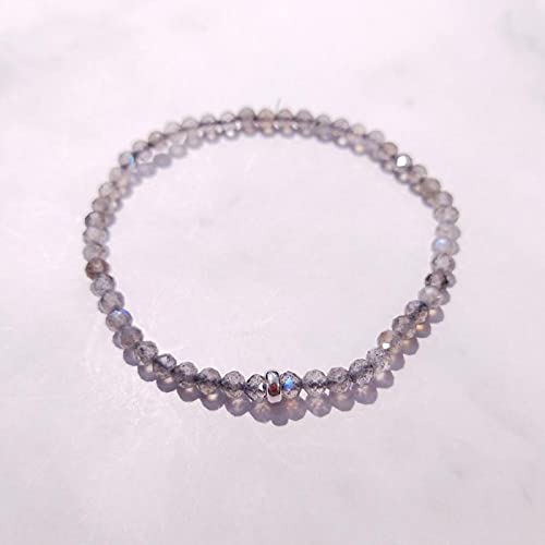 DALIU Pulsera única Estirada Boho para Hombres y Mujeres de Plata de Ley 925 para Leo Escorpio Sagitario, Buena para la digestión