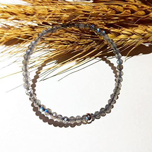 DALIU Pulsera única Estirada Boho para Hombres y Mujeres de Plata de Ley 925 para Leo Escorpio Sagitario, Buena para la digestión