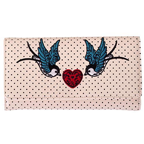 Dancing Days Billetera Now Or Never Golondrina Aves Vintage 1950 Polka - Blanquecina