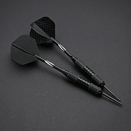 Dart Arrows Set, 3 Piezas Prof Steeldarts Steel Tip Darts Set Darts (Flechas de Acero Dart) con vuelos, Ejes, Caja de Almacenamiento D13