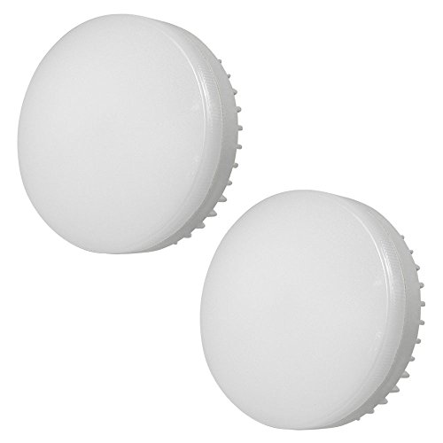 DASKOO Pack de 2 bombillas LED GX53, 9 W, no regulable, sin parpadeo, repuesto para bombillas halógenas de 70 W, luz blanca fría, 6000 K, 900 lúmenes, ángulo de 120 grados, CA, 85-265 V, CRI>80