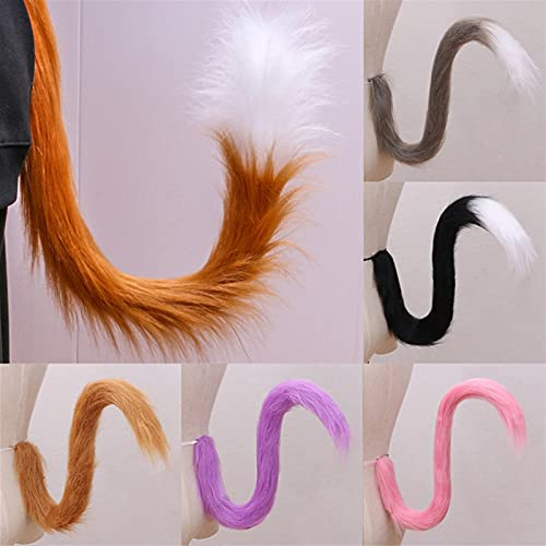 DDBAKT Nice Fox Tail Creative Japan Anime Fox Tail Cosplay Prop Fox Tail Felpa Gato Lobo Orejas de pelo Horquilla Halloween Fiesta Regalo (Color: 4)