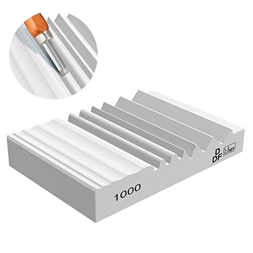 DDF iohEF - Afilador de madera para tallar, 1000 granos, piedra de afilar con ranuras para carpintería, herramientas de talla de madera, cinceles y guisas