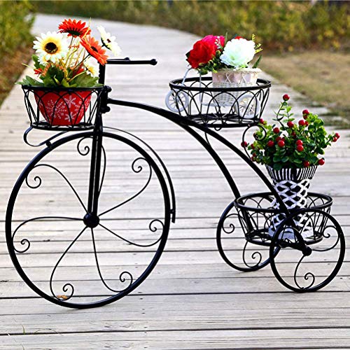 Decorativo Soporte de Exhibición de Bicicletas, Soporte de Maceta de Flor, Soporte de Maceta, 3 Pisos Metal Plant Stand, para Decoración Exterior Interior Jardín Baño