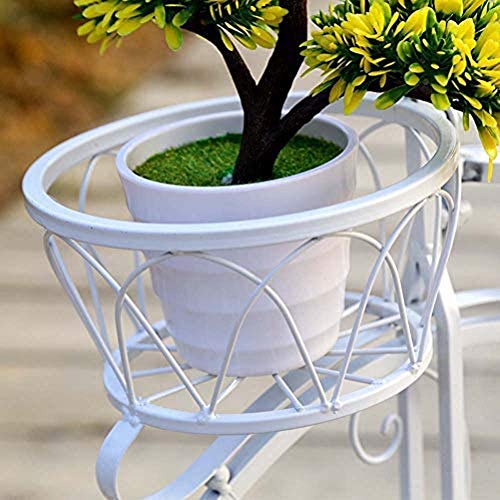 Decorativo Soporte de Exhibición de Bicicletas, Soporte de Maceta de Flor, Soporte de Maceta, 3 Pisos Metal Plant Stand, para Decoración Exterior Interior Jardín Baño