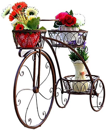 Decorativo Soporte de Exhibición de Bicicletas, Soporte de Maceta de Flor, Soporte de Maceta, 3 Pisos Metal Plant Stand, para Decoración Exterior Interior Jardín Baño