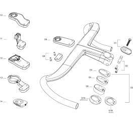 Deda Elementi Tapa Inferior Deda Soporte Ciclocomputador para Manillar Alanera