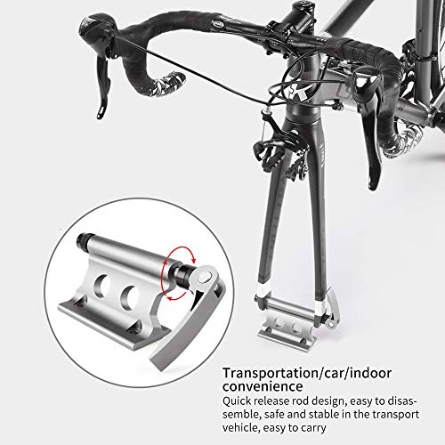 Deepboom Soporte de horquilla para bicicleta con cierre rápido, horquilla delantera, resistente al agua, estable, soporte de transporte para camiones y remolques, viajes al aire libre