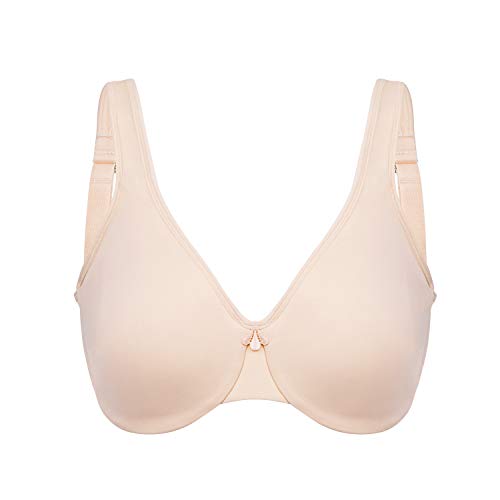 DELIMIRA - Sujetador Reductor Copa Completa con Aros Minimizador para Mujer Beige 100E