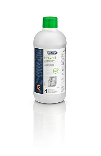 De'longhi Ecodecalk - Líquido descalcificador universal, cafeteras superautomáticas, 500 ml, ecológico y eficiente, compatible cafeteras modelos ECAM / ETAM