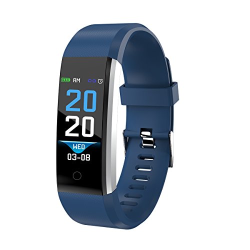 Denver Pulsera deportiva BFH-16 AZUL. Fitnessband con monitor de frecuencia cardíaca y seguimiento de actividad física. Pantalla a color. IP67, TFT, 2,44 cm (0.96")