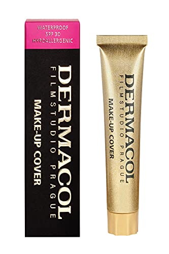 Dermacol DC Base Makeup Cover Total | Maquillaje Corrector Waterproof SPF 30 | Cubre Tatuajes, Cicatrices, Acné, Imperfecciones, Manchas en la Piel de la Cara y Cuerpo | Liquido - Mate Natural - 30g (223)