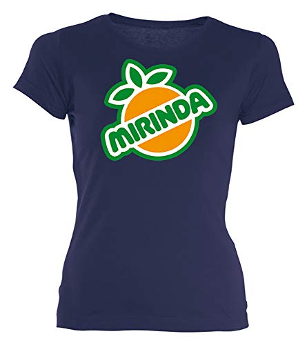 Desconocido Camiseta Mirinda Chica EGB ochenteras 80´s Retro (M, Marino)