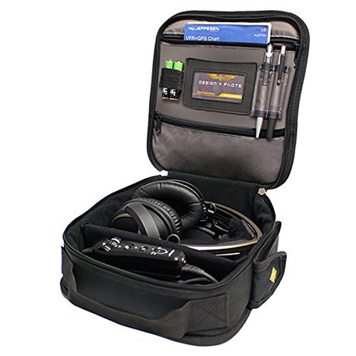 Design4Pilots - Funda para auriculares de piloto, color negro