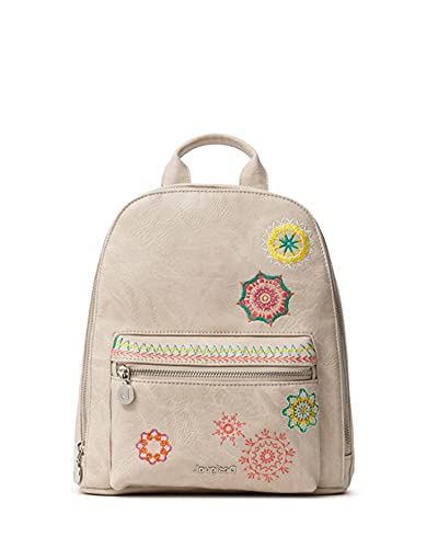 Desigual PU Backpack, Mini Mochila de Poliuretano. para Mujer, marrón, Medium