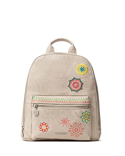 Desigual PU Backpack, Mini Mochila de Poliuretano. para Mujer, marrón, Medium