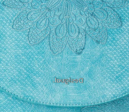 Desigual PU Body Bag, Bolsa para Cuerpo de Across para Mujer, Azul, U