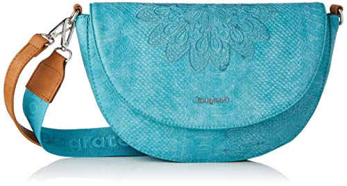 Desigual PU Body Bag, Bolsa para Cuerpo de Across para Mujer, Azul, U