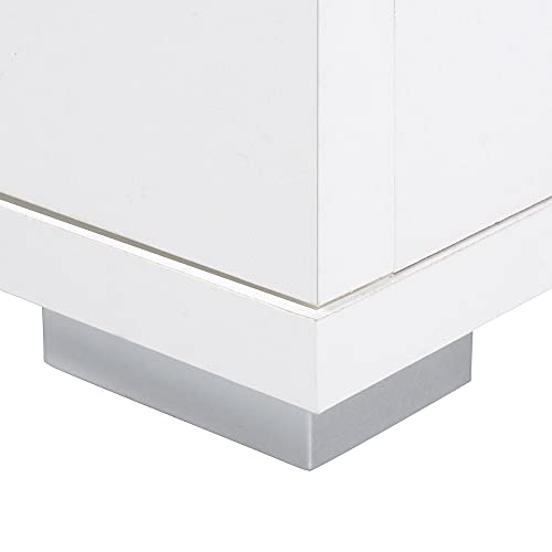 Deuba Aparador Alba Blanco 2 Puertas y 3 Cajones Cómoda de Oficina Mueble Auxiliar Armario Salón Sala