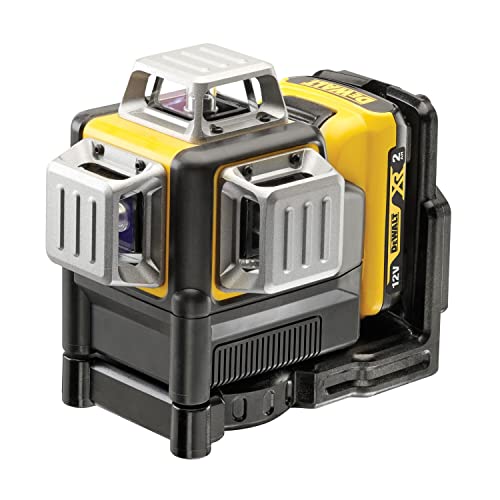 Dewalt DCE089D1G-QW DCE089D1G-QW-Láser autonivelante de 3 lineas de 360º-Incluye batería DW 10,8V Litio-Verde, Negro/Amarillo, 1, Set de 2 Piezas