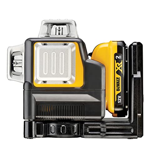 Dewalt DCE089D1G-QW DCE089D1G-QW-Láser autonivelante de 3 lineas de 360º-Incluye batería DW 10,8V Litio-Verde, Negro/Amarillo, 1, Set de 2 Piezas