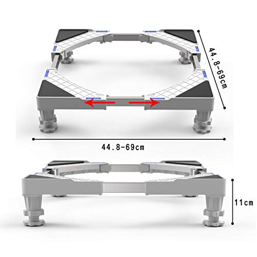 Dewel Base Lavadora Soporte Lavadora Secadora Ajustable con 4 Pies de Goma Resistentes